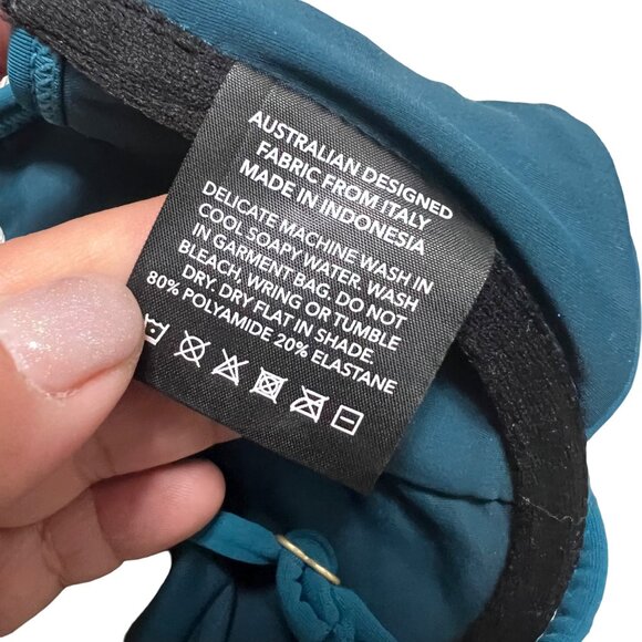 Fella Swim Wired Teal Blue Bikini Top Size XSmall - Picture 4 of 6